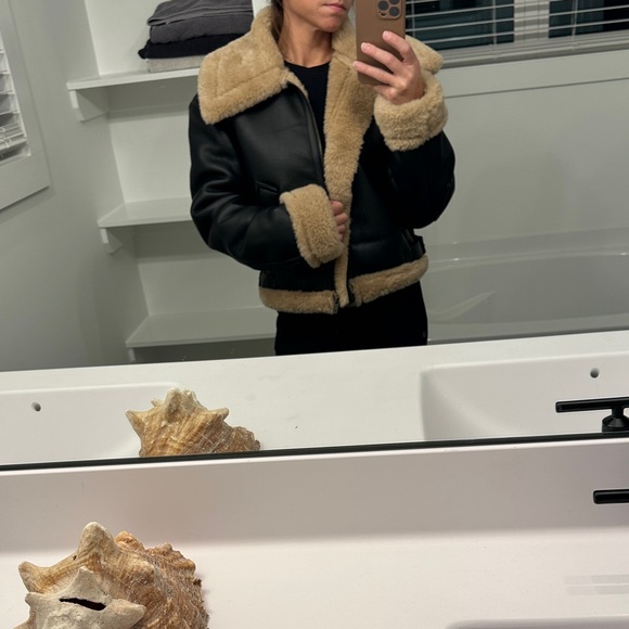 Jason Wu Black and Tan Leather Jacket - Picture 7 of 7